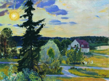 夕方の風景 1917 年 ボリス・ミハイロヴィチ・クストーディエフ Oil Paintings